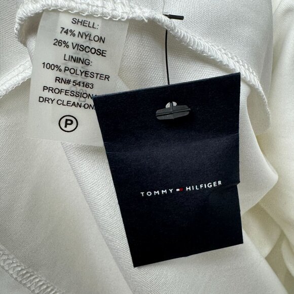 NEW Tommy Hilfiger Ivory Lace Overlay Sleeveless Midi Dress Keyhole Back 8 - Picture 10 of 13